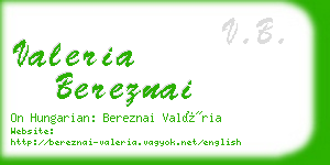 valeria bereznai business card